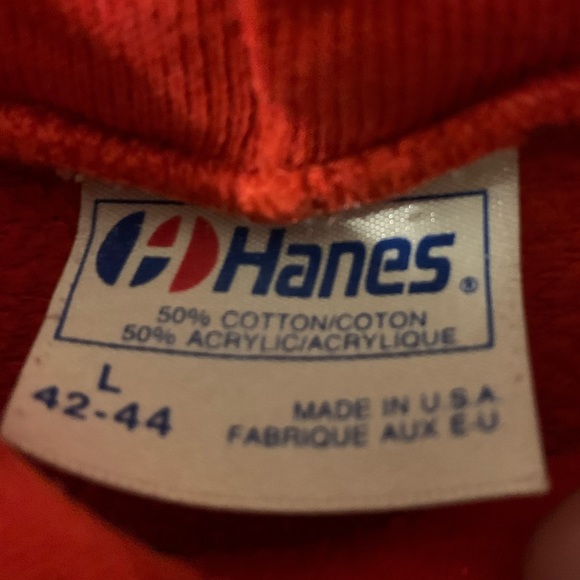 Vintage Hanes University of Utah Logo Hoodie Sz L - Picture 3 of 8